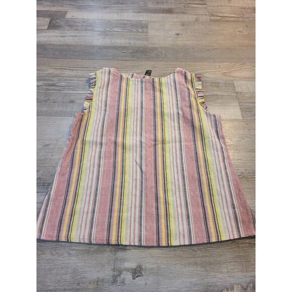 Emery rose large women's striped ruffle trim 2 piece set - Picture 3 of 13